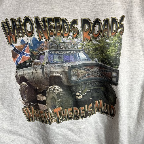 Vintage Y2K Redneck Shirt Mens Xl Gray - Picture 1 of 5
