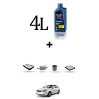 Hoffcar Set Service 4 Filter Und 4L ÖL FüR Chevrolet Gentra 1.5 79KW Von 2013