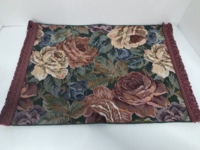 2 Placemats Handmade Tapestry Look With Floral Design