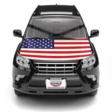 American Flag Car Hood Cover 63"x47" USA Star Spangled Banner Hood Cover