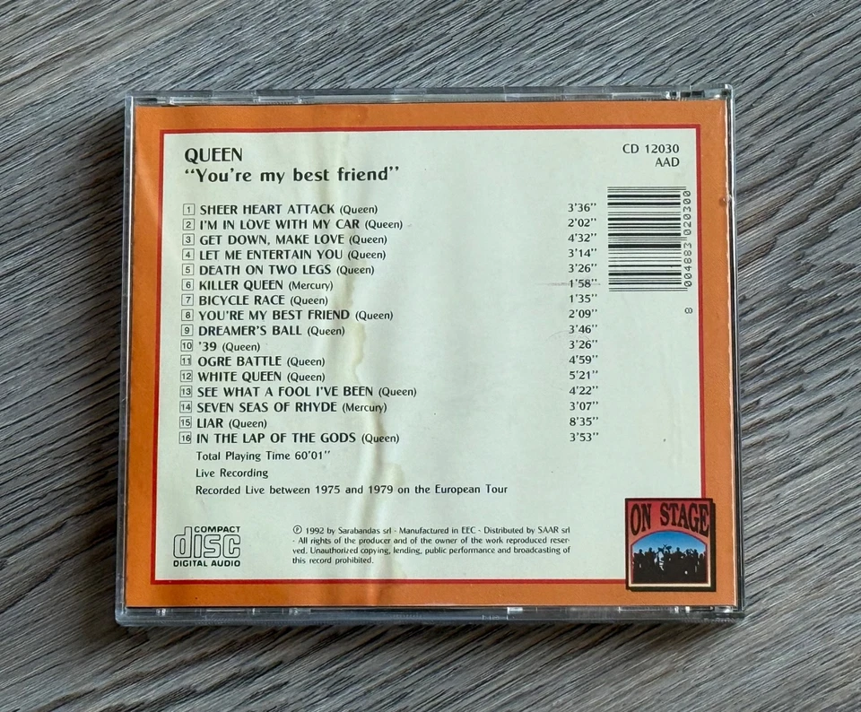QUEEN CD LIVE  IN EUROPE '75/'79 - RARE  - GREAT  SOUND FREDDY MERCURY - Immagine 3 di 4