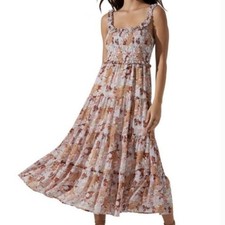 ASTR the Label Floral Smocked Dress Midi Women’s Size S EUC