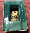 New ListingMcCoy Vintage Art Pottery Double Handles Vase Green 1940s 9 3/8 “Yellow Bird