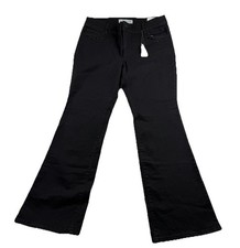 Chico s Platinum Denim Jeans Black Bootleg Size 1.5 US 10 NWT embellish Pocket