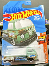 2018 Hot Wheels VW T2 Pickup HW Hot Trucks Teal VW Truck 297/365 Diecast 1:64