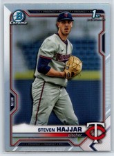 2021 Bowman Draft Steven Hajjar BDC-161 Refractor Minnesota Twins			
