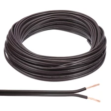 50Ft 18/2 PVC Covered Wire, SPT-1 UL Listed Copper Electronic Wire, Brown