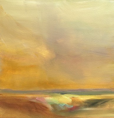 Original painting - WOVEN IN GOLD - abstract landscape