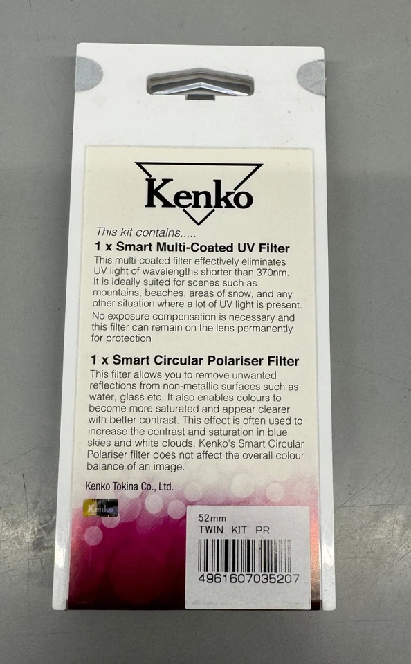KENKO 52MM TWIN FILTER KIT - INCLUDES 1X UV & 1X C-POL - Image 2 of 2