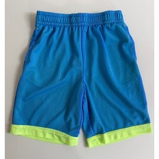 Athletic Works Boys Mesh Shorts Blue Green Pockets Size L Large 10-12