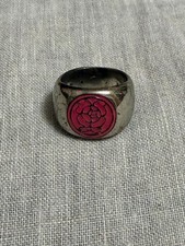 Revolutionary Girl Utena Black Rose Engraved Ring