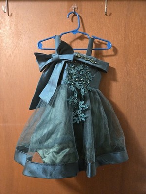 Emerald Green Girls 12-18mo party dress perfect for Christmas