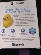 Rubber Duck Shower Wireless Speaker, Aconic, Bluetooth, Water Resistant New