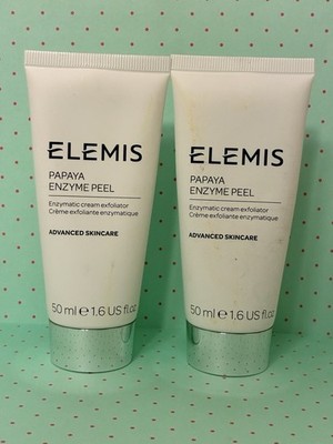 TWO (2) Elemis Papaya Enzyme Peel Enzymatic Cream Exfoliators $104 MSRP 50mL Ea