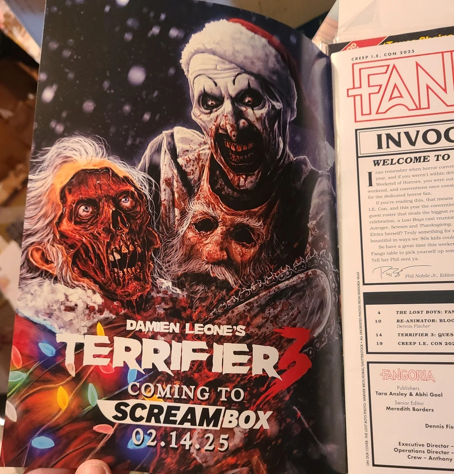 FANGORIA EXCLUSIVE ISSUE CREEP 1.E. CON THE LOST BOYS REANIMATOR TERIFIER RARE!! - Image 2 of 4