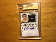 Johnny Bucyk 4 hockey cards 2 autograph- 2 jersey 6/10 16/24 15/25 11/15