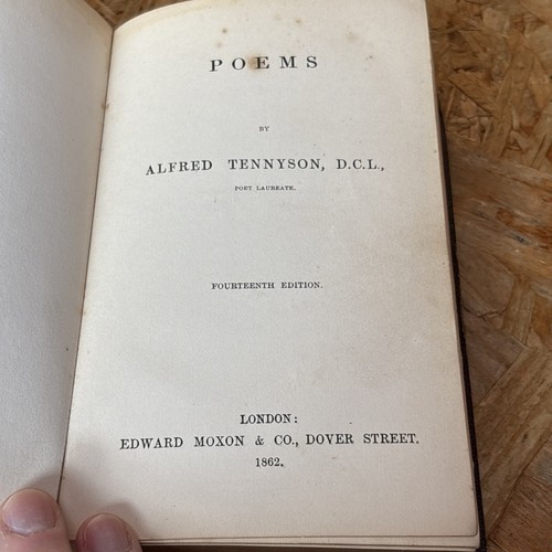 Antique Poetry Book 1862 - Poems, Alfred Tennyson, Fourteenth Edition - Picture 7 of 11