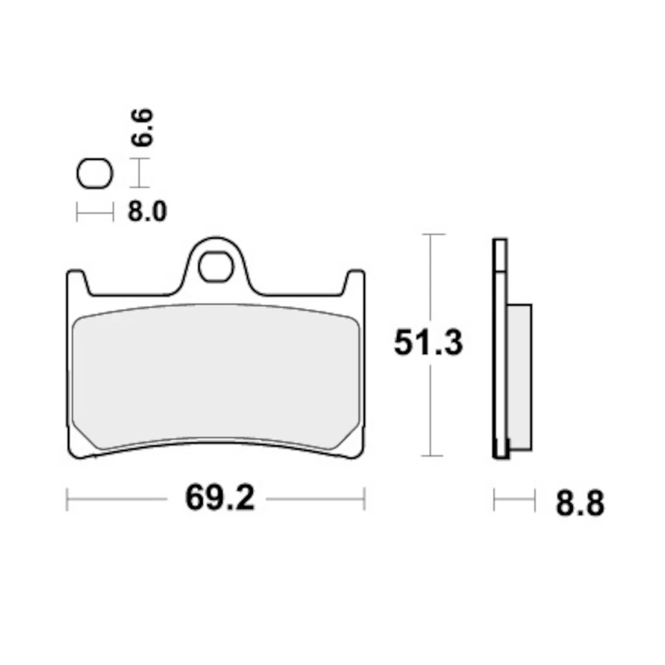 Pastillas de freno delanteras para YAMAHA XV 1700 ROAD STAR WARRIOR 2003-2004 DS-1 RR SBS Foto 2 de 4