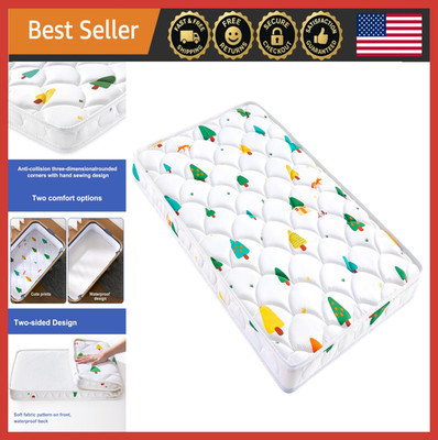 Infant Bassinet Mattress 33x19'' Firm Foam, Hypoallergenic, Dual-Sided, Crib Fit