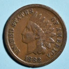 1882 Indian Head Cent Penny ~ F FINE ~ US Type Coin Collectible