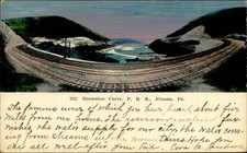 Postcard Postcard: Horseshoe Curve, Altoona, PA, 1907.