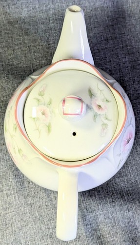 WINDSOR Made In England teiera fiori bordo rosa alta 5,75" - Foto 5 di 8