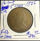 Photo of a 1805-P Half Cent from an eBay listing that sold on Jul 6, 2026