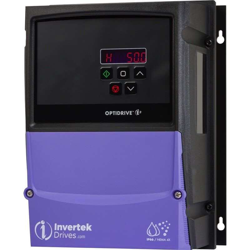 Invertek ODE-3-220105-3F4A Optidrive VFD 3HP 10.5A 200V-240V 3Ph/3P VFD Exchange