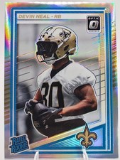 2025 Donruss Optic Devin Neal Rated Rookie Silver Prizm Holo RC Saints