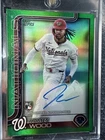 2025 Topps Series 1 #181 James Wood Real One Auto Green Foil /99