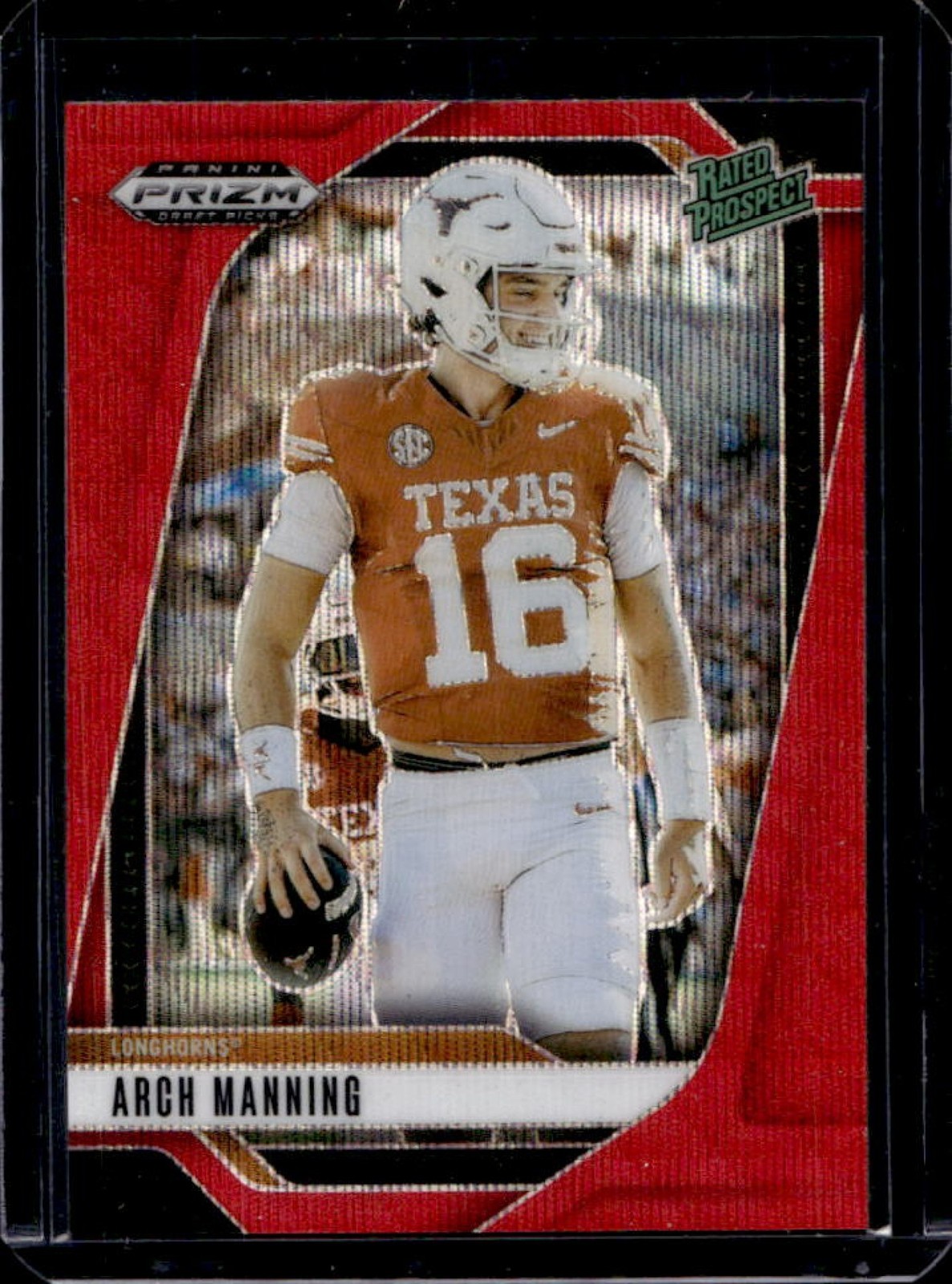 2025 Prizm Draft Picks Arch Manning Ruby Wave #166 Longhorns