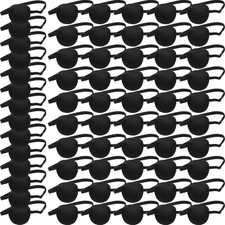 54 Pcs Pirate Eye Masks for Adults Black Pirate Single Patches Adjustable Comfor