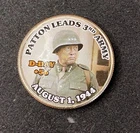Colorized Kennedy Half Dollar D-Day Patton Leads 3rd Army Free Shipping