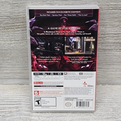 Bloodstained Ritual of the Night Nintendo Switch Video Game