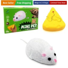 Remote Control Mouse Toy, Realistic Electronic Cat Mice Rat RC Chasing Prank ...