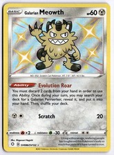 Galarian Meowth Shiny Holo Rare Shining Fates: Shiny Vault SV086/SV122 NM on eBay