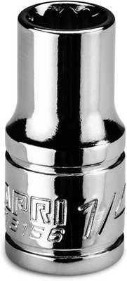 Capri Tools 1/4 in. Shallow Socket, Drive, 12-point, SAE 1/4-Inch 