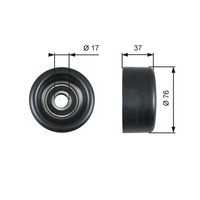 Gates Umlenk-/FüHrungsrolle Keilrippenriemen Drivealign™ T38028 FüR Honda Jaguar