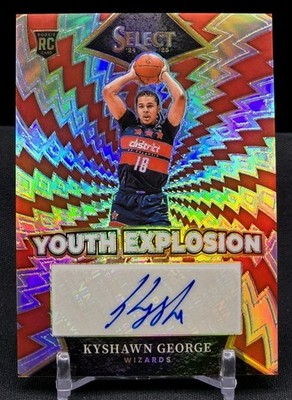 KYSHAWN GEORGE 2024-25 Panini Select SILVER PRIZM YOUTH EXPLOSION RC AUTO 