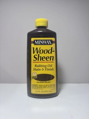Minwax Colonial Walnut Wood-Sheen Rubbing Oil Stain & Finish 12oz 90% Full