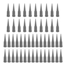 50 Pcs 16G Plastic Blunt Tip Tapered Dispensing Needle for Glue, Grey