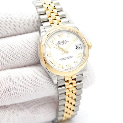 Rolex 278243 Datejust 18K/SS with White Roman Dial on Jubilee