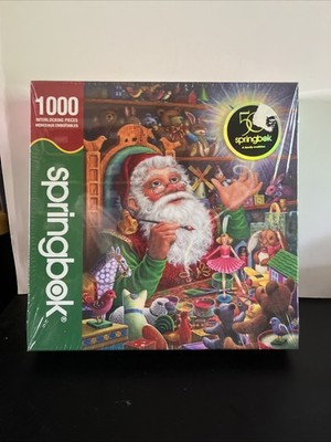 Magic Touch SPRINGBOK 1000 Piece Jigsaw Puzzle 24 x 30'' Christmas Santa Workshop
