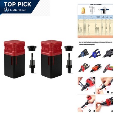 2pcs Riveting Nut Tool Replacement Mandrel for M3 Metric SAE 8-32 Thread Carb...