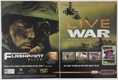 Operation Flashpoint Elite Xbox 2006 Two-Page Magazine Ad Print Codemasters