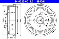 Tambour de frein Opel VECTRA