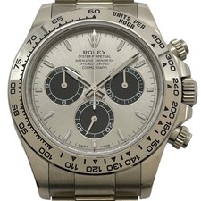 ROLEX Daytona Steel/Black 126509 Silver 18K White Gold Automatic Mens #OK002