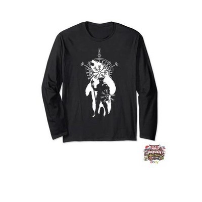Berserk Bear Warrior Odin Rune Script Nordic Compass Viking Long-Sleeve ...