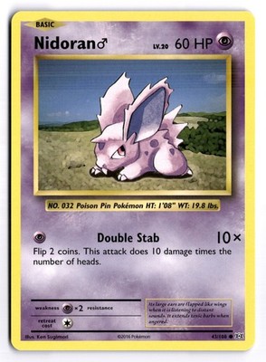 Nidoran M - EVO #43/108 XY - Evolutions Common Normal LP