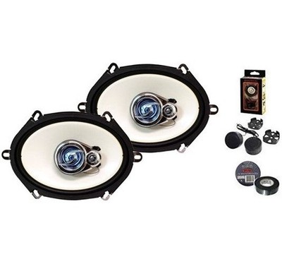 Absolute HQ573 5x7'' 6x8'' 3-Way 420W HQ Series Coaxial Car Speakers Bundle